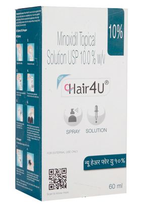 Hair 4u 10 topical solution (60ml) for hair loss and hair regrowth