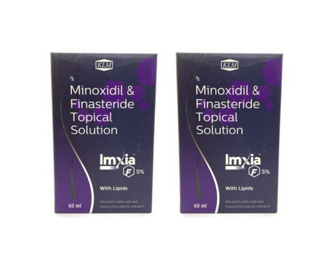 imxia F 5 (PACK OF 2) topical solution (60ml) for hair loss and hair regrowth
