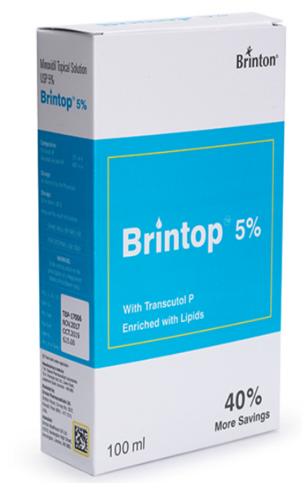Brintop 5 topical solution 100ml for hair loss and hair regrowth