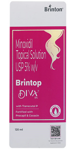 Brintop diva 5 topical solution 120ml for hair loss and hair regrowth