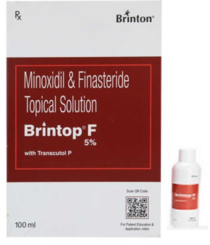 Brintop f 5 topical solution 100ml for hair loss and hair regrowth