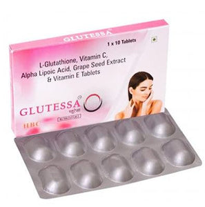 glutessa tablet : glutathione tablet for skin whitening (10 tablets)