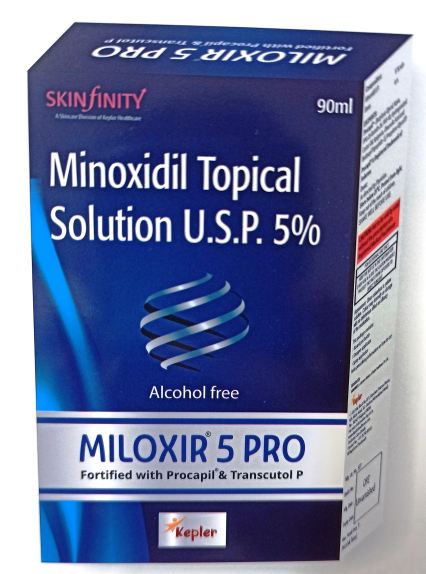 miloxir 5 pro topical solution (90ml) for hair loss and hair regrowth