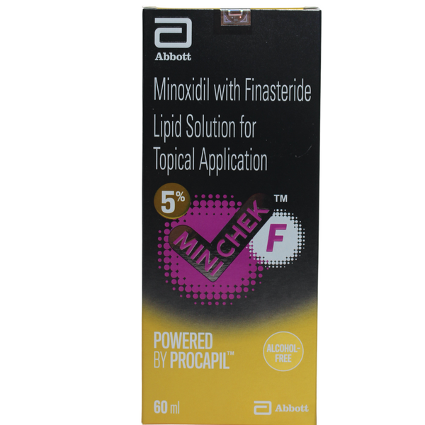 minichek F 5 topical solution (60ml) for hair loss and hair regrowth