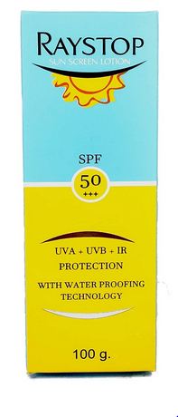 raystop sunscreen lotion spf 50+++ 100gm